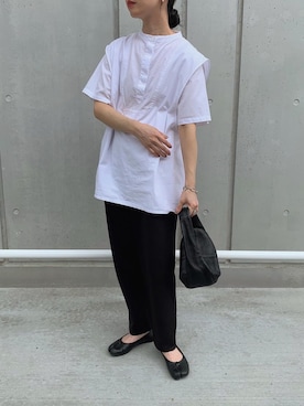 「アイテム（バレエシューズ）」を使った、sonさん（レディース・159cm）の夏コーディネート