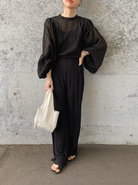 「ごきげんウィーク」｜「アイテム（キャミソール）」を使った、sonさん（レディース・159cm）の春コーディネート