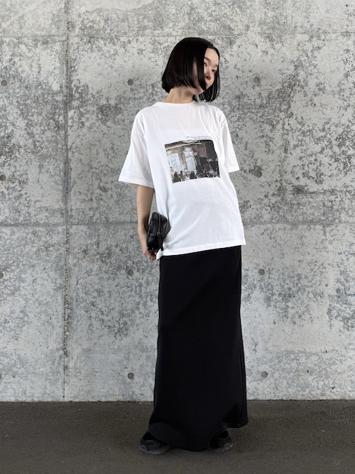 「select MOCA by son（セレクトモカバイソン）のアソートプリントオーバーサイズTシャツ（Tシャツ/カットソー）」を使った、sonさん（レディース・161cm）の春コーディネート