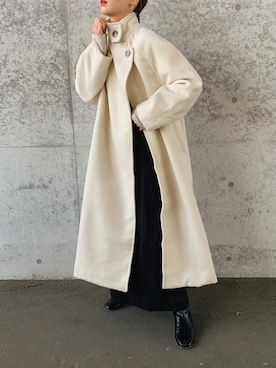 「select MOCA by son（セレクトモカバイソン）のアイテム（その他アウター）」を使った、sonさん（レディース・159cm）の冬コーディネート