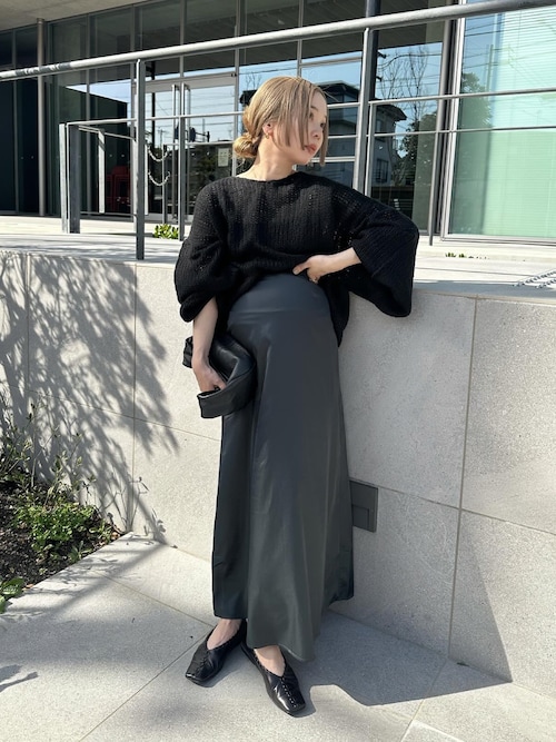 セール】Vネック透かし編みオーバーニット（ニット/セーター）｜select