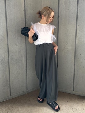 「quip queint（クイップクエイント）のアイテム」を使った、sonさん（レディース・159cm）の夏コーディネート