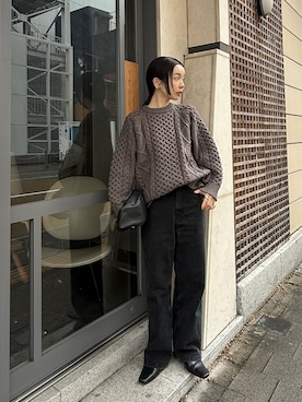 「アイテム（スリッポン）」を使った、sonさん（レディース・159cm）の秋コーディネート