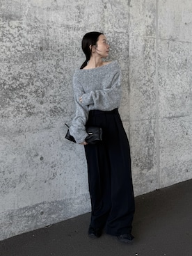 「アイテム（ニット/セーター）」を使った、sonさん（レディース・159cm）の秋コーディネート