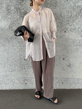 「アイテム（キャミソール、ベージュ系）」を使った、sonさん（レディース・159cm）の夏コーディネート