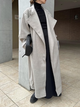 「秋冬」｜「アイテム（チェスターコート）」を使った、sonさん（レディース・159cm）の秋コーディネート