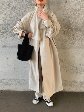 「andme（アンドミー）のアイテム（ジャケット/アウター）」を使った、sonさん（レディース・159cm）の春コーディネート
