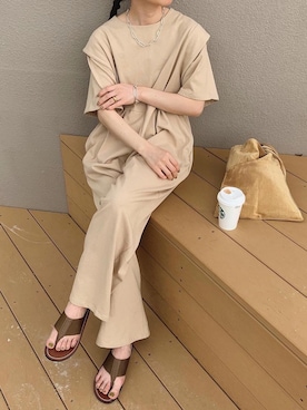 sonさんの「レイヤードデザインロンパース」を使ったコーディネート