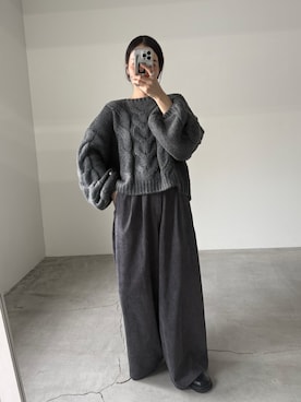 「アイテム（スリッポン）」を使った、sonさん（レディース・159cm）の秋コーディネート