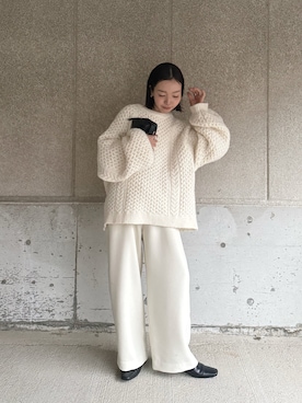 「アイテム（スリッポン）」を使った、sonさん（レディース・159cm）の冬コーディネート