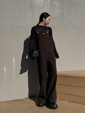 「アイテム（サロペット/オーバーオール）」を使った、sonさん（レディース・159cm）の秋コーディネート