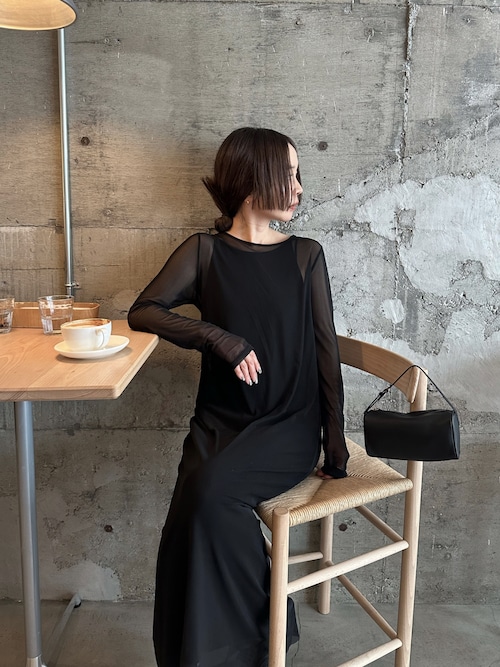 rienda | 2WAYオフショルダービッグカラーニットワンピース