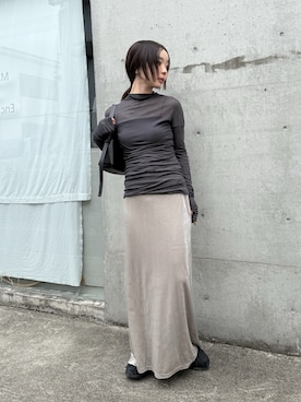 「ASICS（アシックス）のGEL-NIMBUS 10.1 / ゲルニンバス 10.1（スニーカー）」を使った、sonさん（レディース・159cm）の秋コーディネート