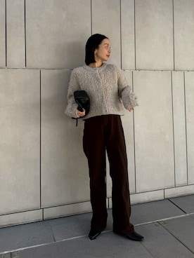 「アイテム（スリッポン）」を使った、sonさん（レディース・159cm）の冬コーディネート