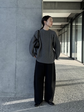 「オトナカジュアル」｜「アイテム（スリッポン）」を使った、sonさん（レディース・159cm）の冬コーディネート