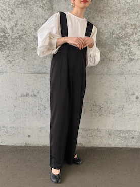 「select MOCA by son（セレクトモカバイソン）のアイテム（オールインワン・サロペット）」を使った、sonさん（レディース・159cm）の春コーディネート