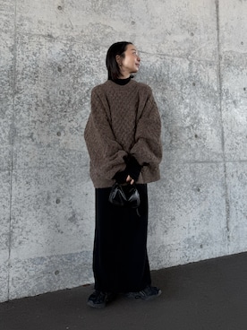 「select MOCA by son（セレクトモカバイソン）のアイテム」を使った、sonさん（レディース・159cm）の冬コーディネート