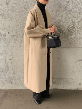 「スクエアトゥ」｜「アイテム（チェスターコート）」を使った、sonさん（レディース・159cm）の秋コーディネート