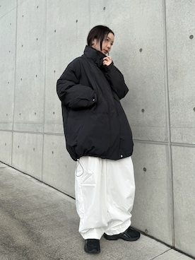 「アイテム（ダウンジャケット/コート）」を使った、sonさん（レディース・159cm）の秋コーディネート