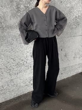 「アイテム（スウェットパンツ）」を使った、sonさん（レディース・159cm）の秋コーディネート