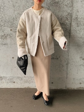「KBF（ケイビーエフ）のアイテム（その他アウター）」を使った、sonさん（レディース・159cm）の秋コーディネート