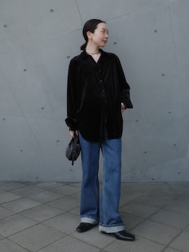「select MOCA by son（セレクトモカバイソン）のアイテム」を使った、sonさん（レディース・161cm）の秋コーディネート