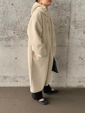 「リエディ」｜「アイテム（ムートンコート）」を使った、sonさん（レディース・159cm）の冬コーディネート