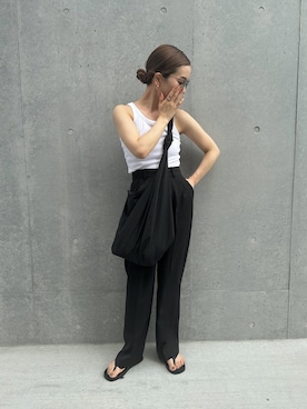 「select MOCA（セレクトモカ）のアイテム（パンツ）」を使った、sonさん（レディース・159cm）の夏コーディネート