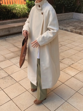 「select MOCA by son（セレクトモカバイソン）のアイテム（その他アウター）」を使った、sonさん（レディース・159cm）の冬コーディネート