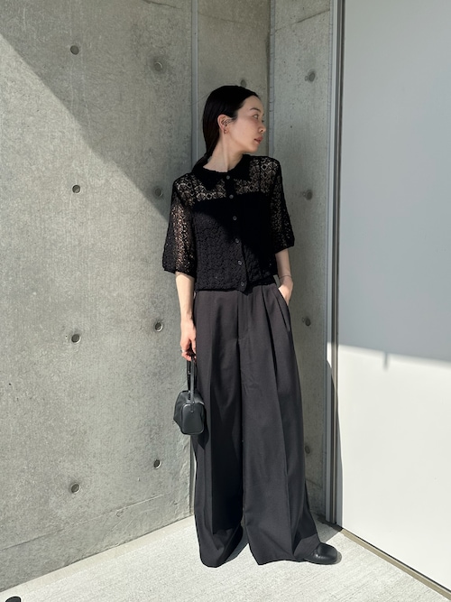 レースパターンニットショートカーディガン（カーディガン/ボレロ