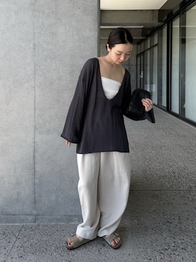 「アイテム（チューブトップ）」を使った、sonさん（レディース・159cm）の夏コーディネート