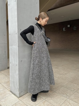 「マイベストコーデ2023」｜「アイテム（スリッポン）」を使った、sonさん（レディース・159cm）の冬コーディネート