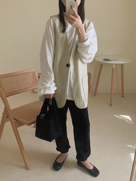 「NOMINE（ノミネ）のアイテム」を使った、sonさん（レディース・159cm）の春コーディネート