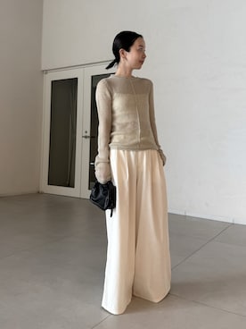 「アイテム（ニット/セーター）」を使った、sonさん（レディース・161cm）の秋コーディネート