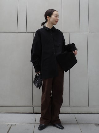 「select MOCA by son(セレクトモカバイソン)のコーデュロイオーバーシャツ【by SON】(シャツ/ブラウス)」を使った、sonさん(レディース・161cm)の秋コーディネート