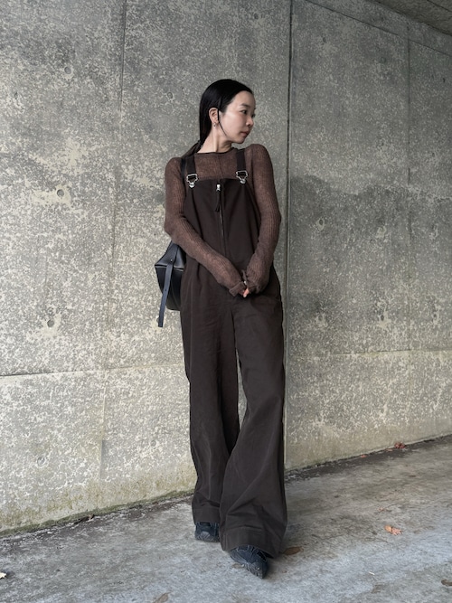 Frontzip Twill Salopette（サロペット/オーバーオール）｜TODAYFUL
