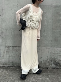 【アンヌーク】anuke Fringe Knit Bustier anuke（アンヌーク）の「Fringe Knit Bustier（ニット/セーター
