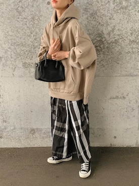 「classicalelf（クラシカルエルフ）のアイテム（パーカー）」を使った、sonさん（レディース・159cm）の秋コーディネート