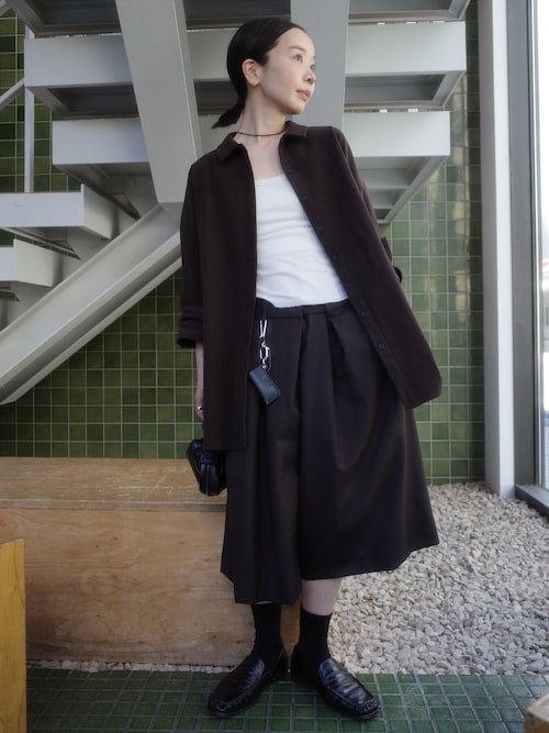 「select MOCA by son(セレクトモカバイソン)のコーデュロイオーバーシャツ【by SON】(シャツ/ブラウス)」を使った、sonさん(レディース・161cm)の秋コーディネート