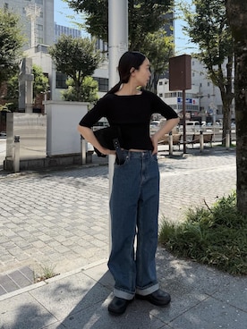 「アイテム（ハンドバッグ）」を使った、sonさん（レディース・159cm）の秋コーディネート