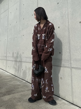 「TODAYFUL（トゥデイフル）の【TODAYFUL/トゥデイフル】Embroidery Patchwork Shirts/エンブロイダリーパッチワークシャツ（シャツ/ブラウス、レッド系）」を使った、sonさん（レディース・161cm）の春コーディネート