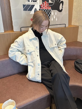 「select MOCA（セレクトモカ）のアイテム（ジャケット/アウター）」を使った、sonさん（レディース・159cm）の冬コーディネート