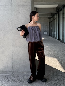 「アイテム（キャミソール）」を使った、sonさん（レディース・159cm）の秋コーディネート