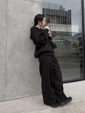 「アイテム（パーカー）」を使った、sonさん（レディース・159cm）の秋コーディネート