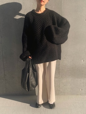 「PAPILLONNER（パピヨネ）のアイテム」を使った、sonさん（レディース・159cm）の冬コーディネート