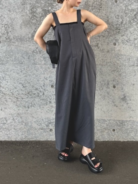「アイテム（ジャンパースカート）」を使った、sonさん（レディース・159cm）の夏コーディネート