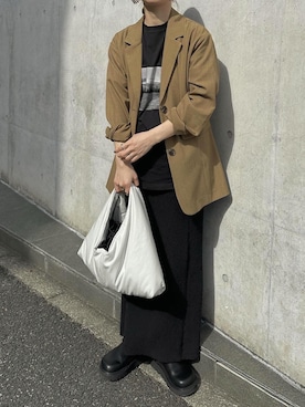 「select MOCA by son（セレクトモカバイソン）のアイテム（ジャケット/アウター）」を使った、sonさん（レディース・159cm）の春コーディネート
