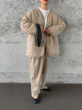 「apres jour mignon（アプレジュールミニョン）のアイテム（ジャケット/アウター）」を使った、sonさん（レディース・159cm）の秋コーディネート