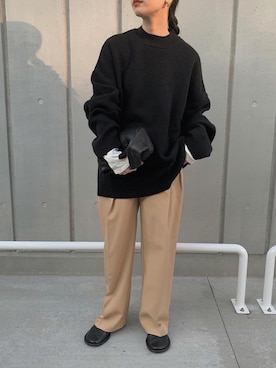 「TODAYFUL（トゥデイフル）のアイテム（ハンドバッグ）」を使った、sonさん（レディース・159cm）の秋コーディネート