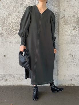 「each（イーチ）のアイテム」を使った、sonさん（レディース・159cm）の冬コーディネート